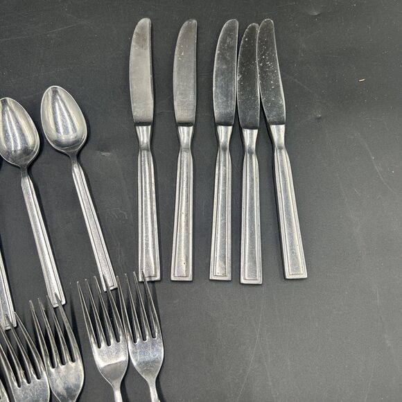 20 Pieces Sonnet Stainless Silverware Flatware replacement Forks Knives Spoons - Picture 5 of 7